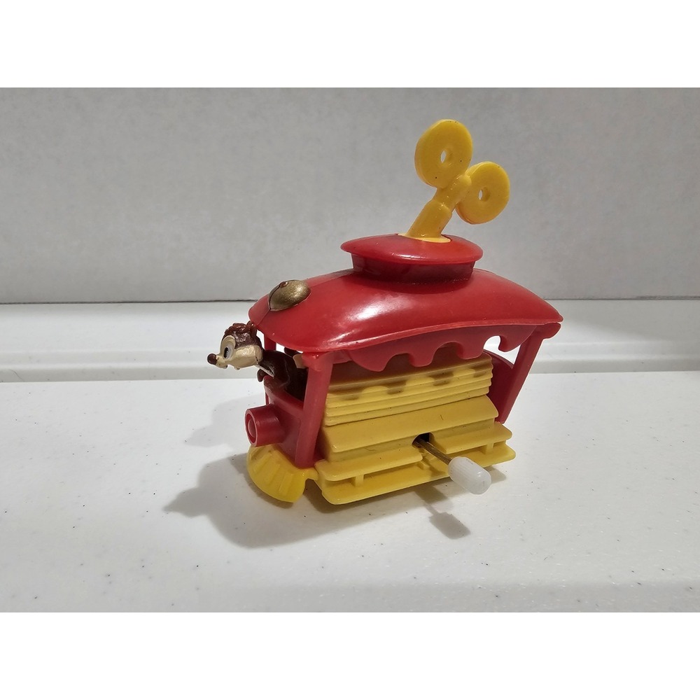 Chip and Dale Disney Wind-Up Trolley Car Toy Vintage Plastic - Picture 2 of 6